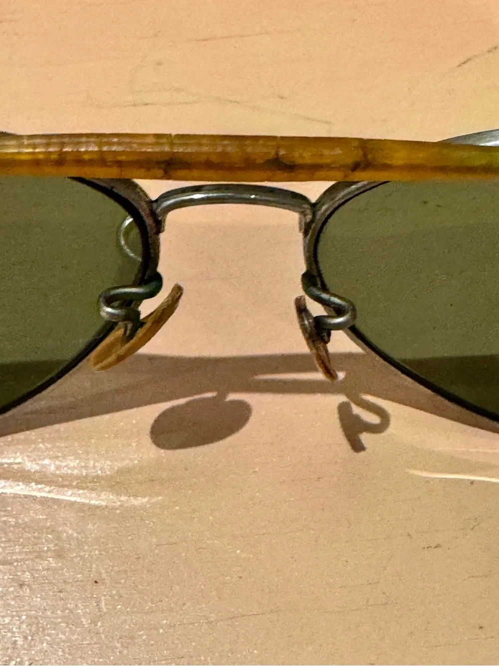 Vintage WWII-Era AN6531 Aviator Sunglasses – 1940s Military Pilot glass lenses